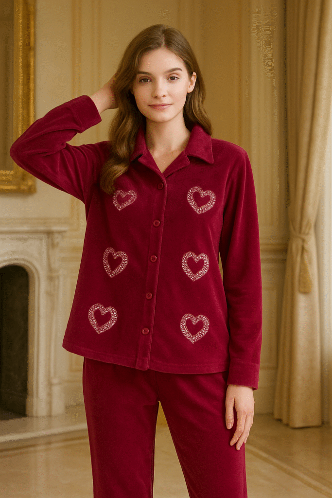 Velvet  big size studied coat set