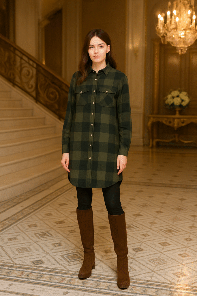 Premium Long Checkered woolen Shirt combo set | Size till to XXL (44)