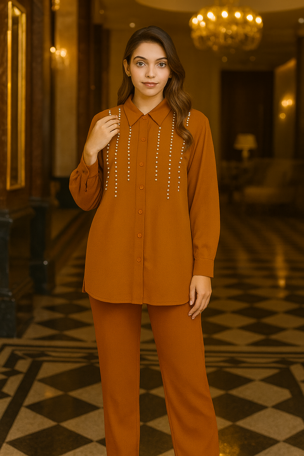 fabric lycra velvet  Co-Ord Set|Good to till XXL SIZE (44)