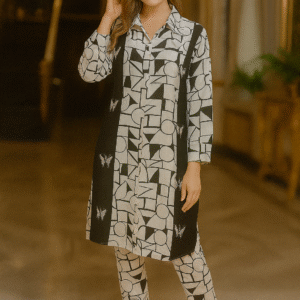 Geometric Butterfly Embellished Co-Ord Set|Good to till XXL SIZE (44)