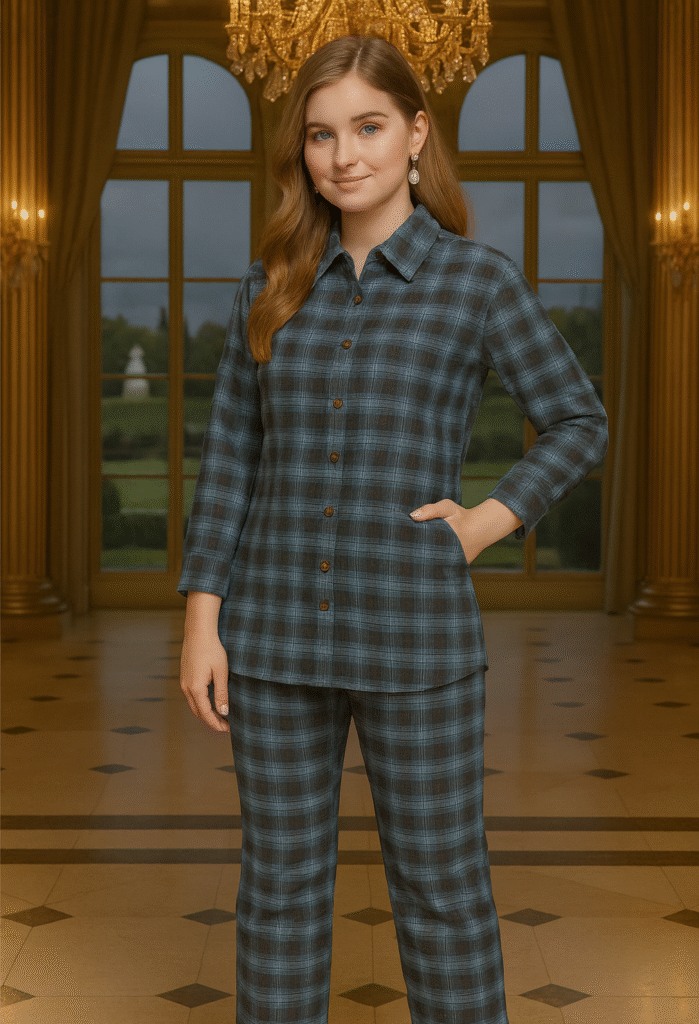 Check coat set Size free size till to XXL (44