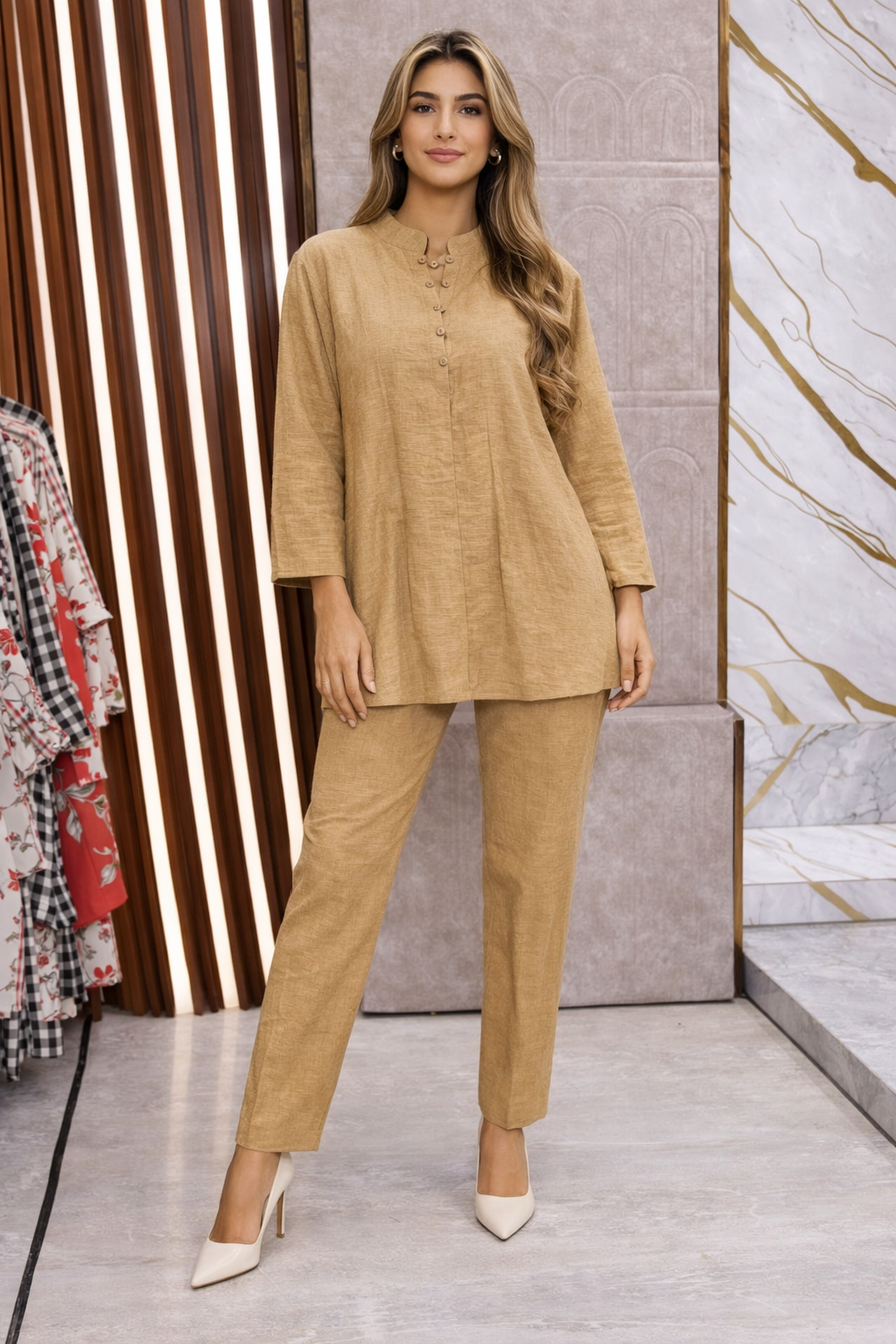 SHORT KURTA STYLE CORD SET