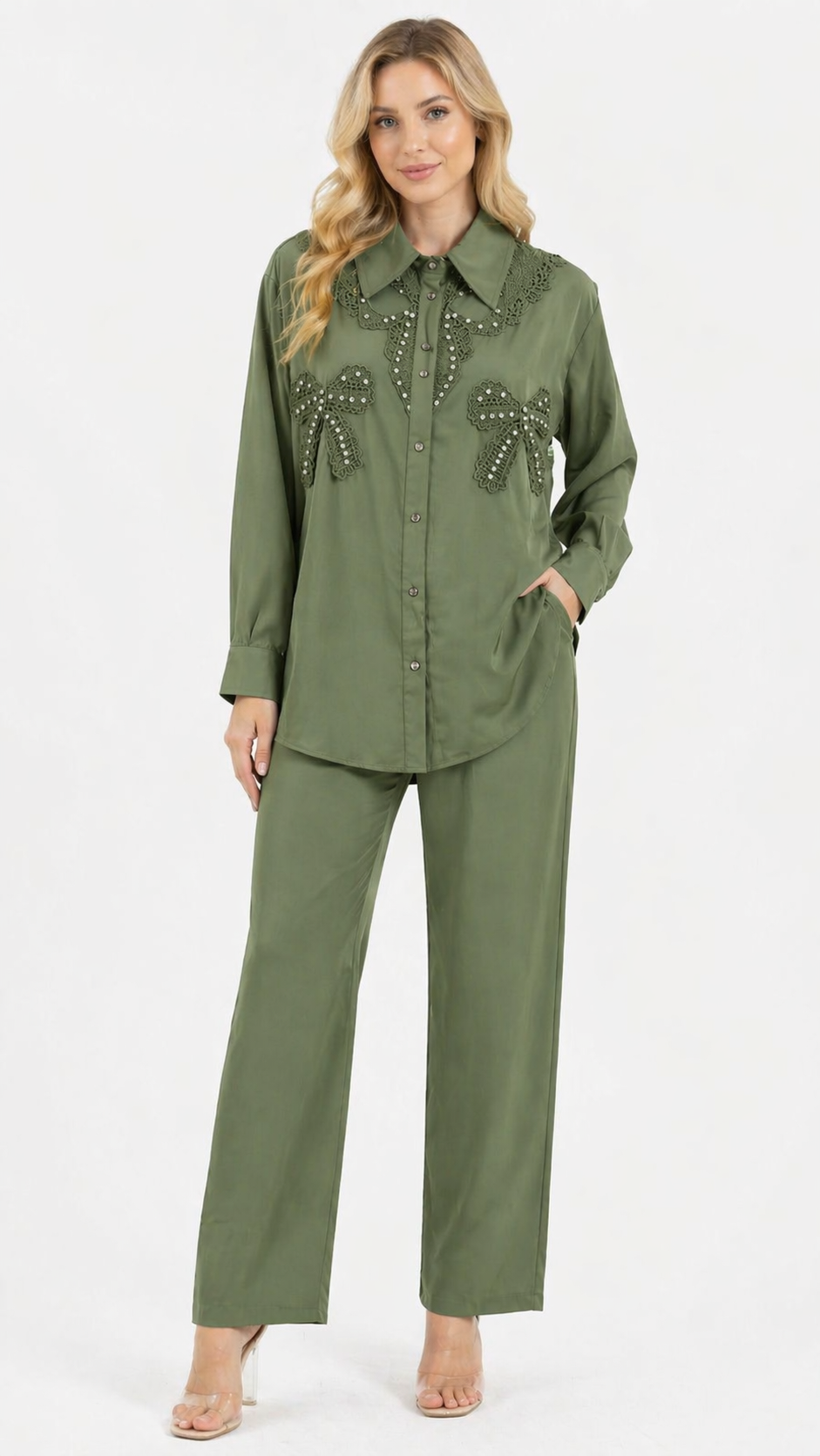 STUDDED CROSIYA CORDSET