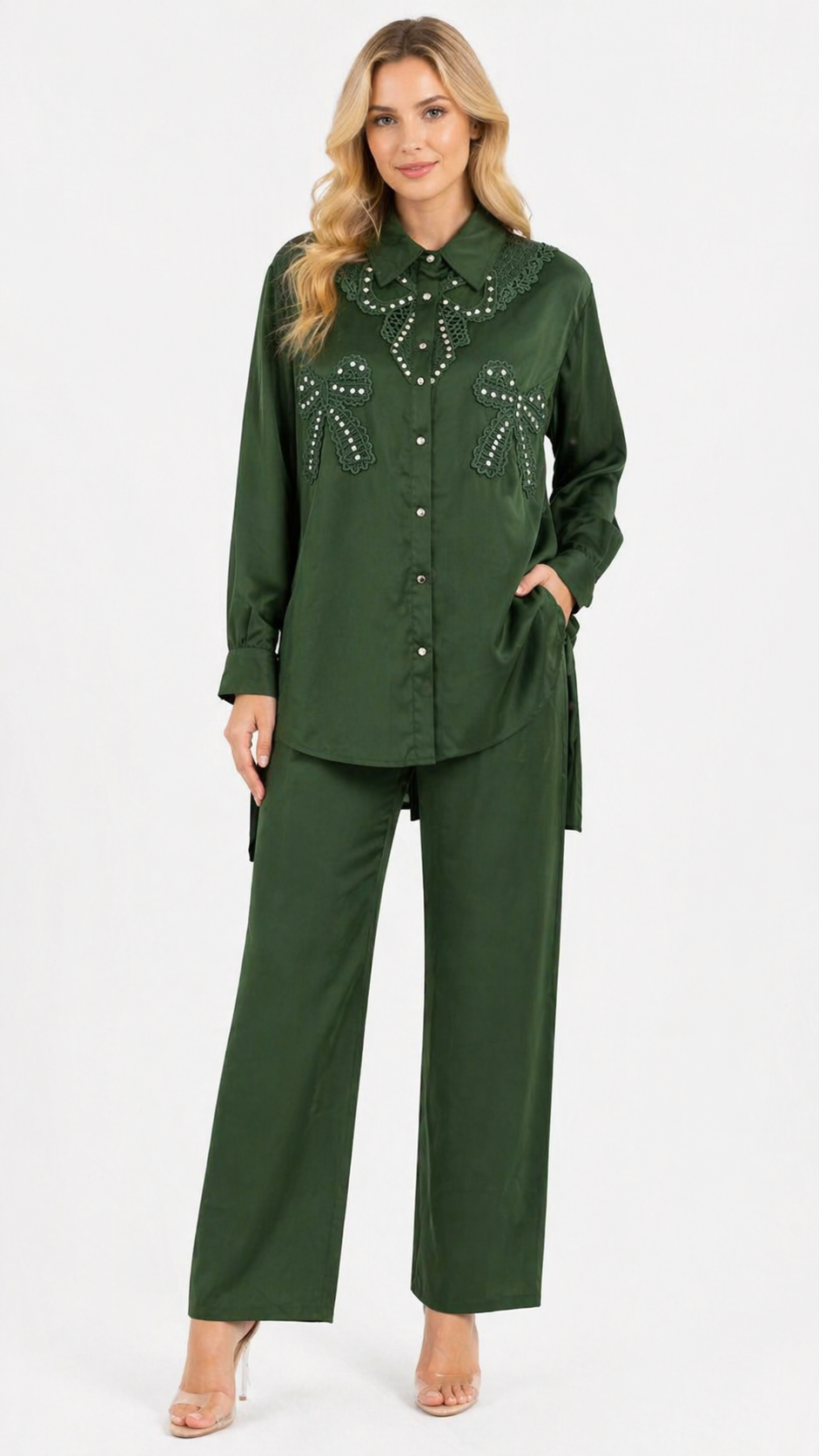 STUDDED CROSIYA CORDSET
