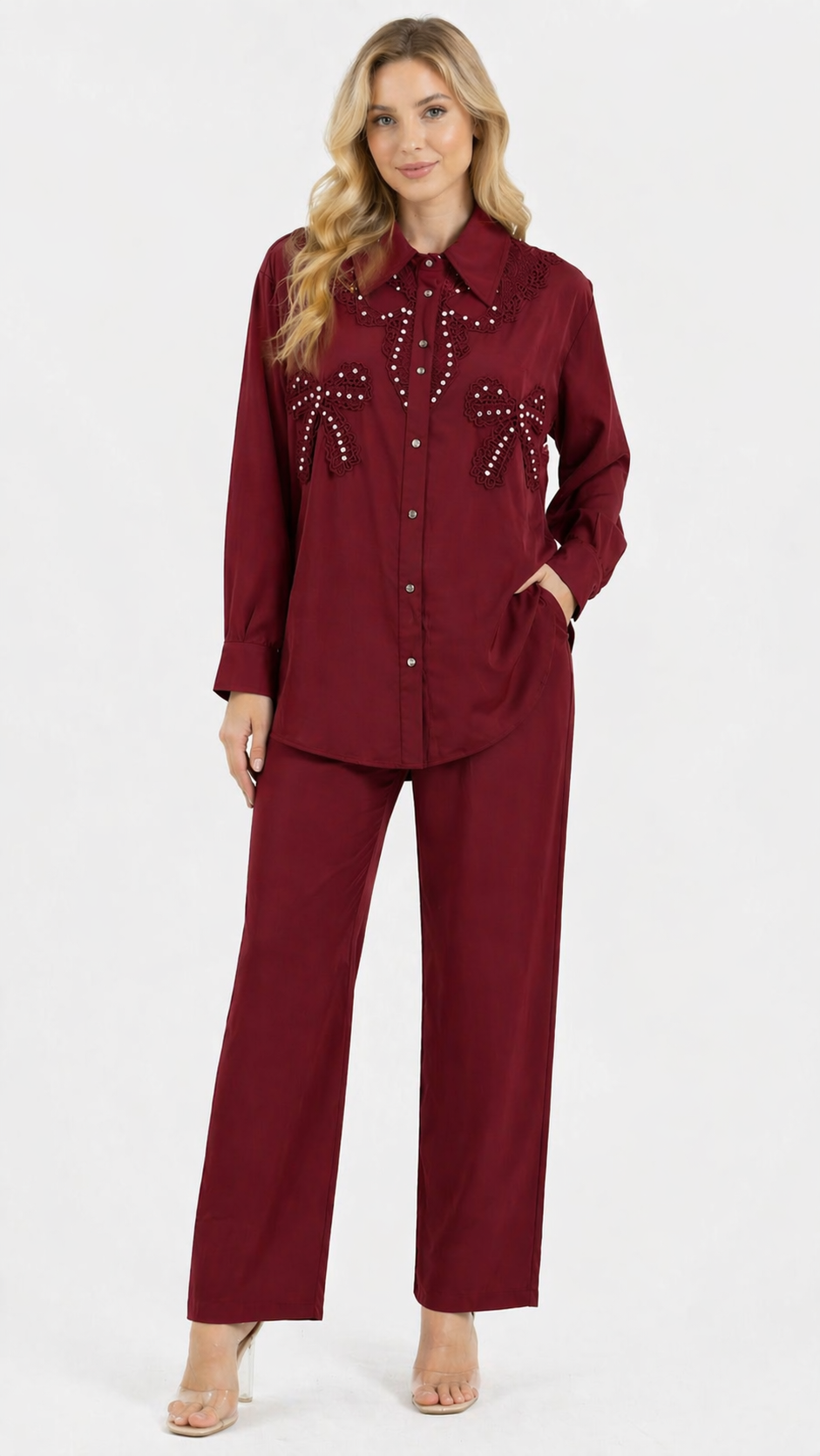 STUDDED CROSIYA CORDSET