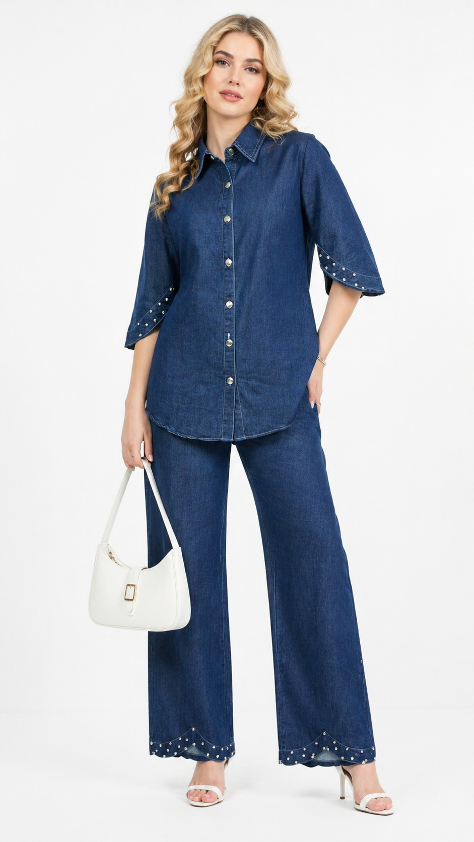 UMBRELLA SLEEVE DENIM CORD SET