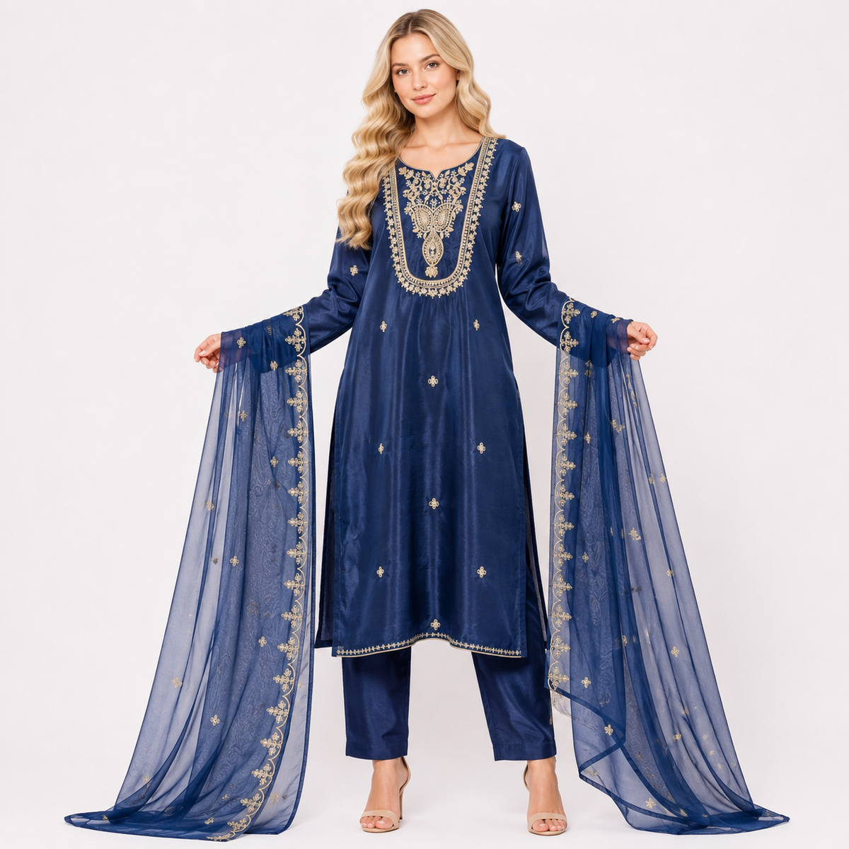 EMBROIDRY SUIT PLUS SIZE