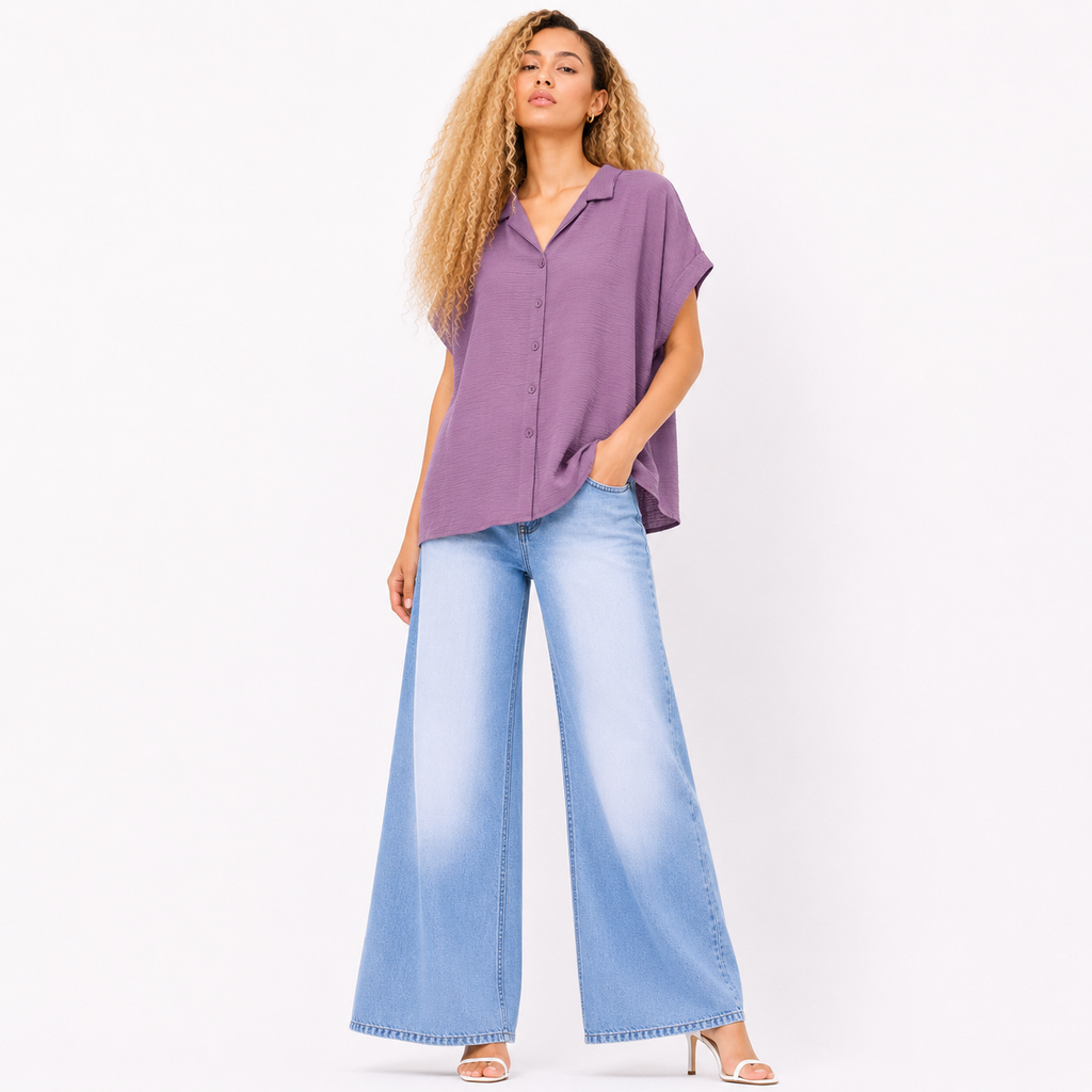 cut sleeve shirt style top