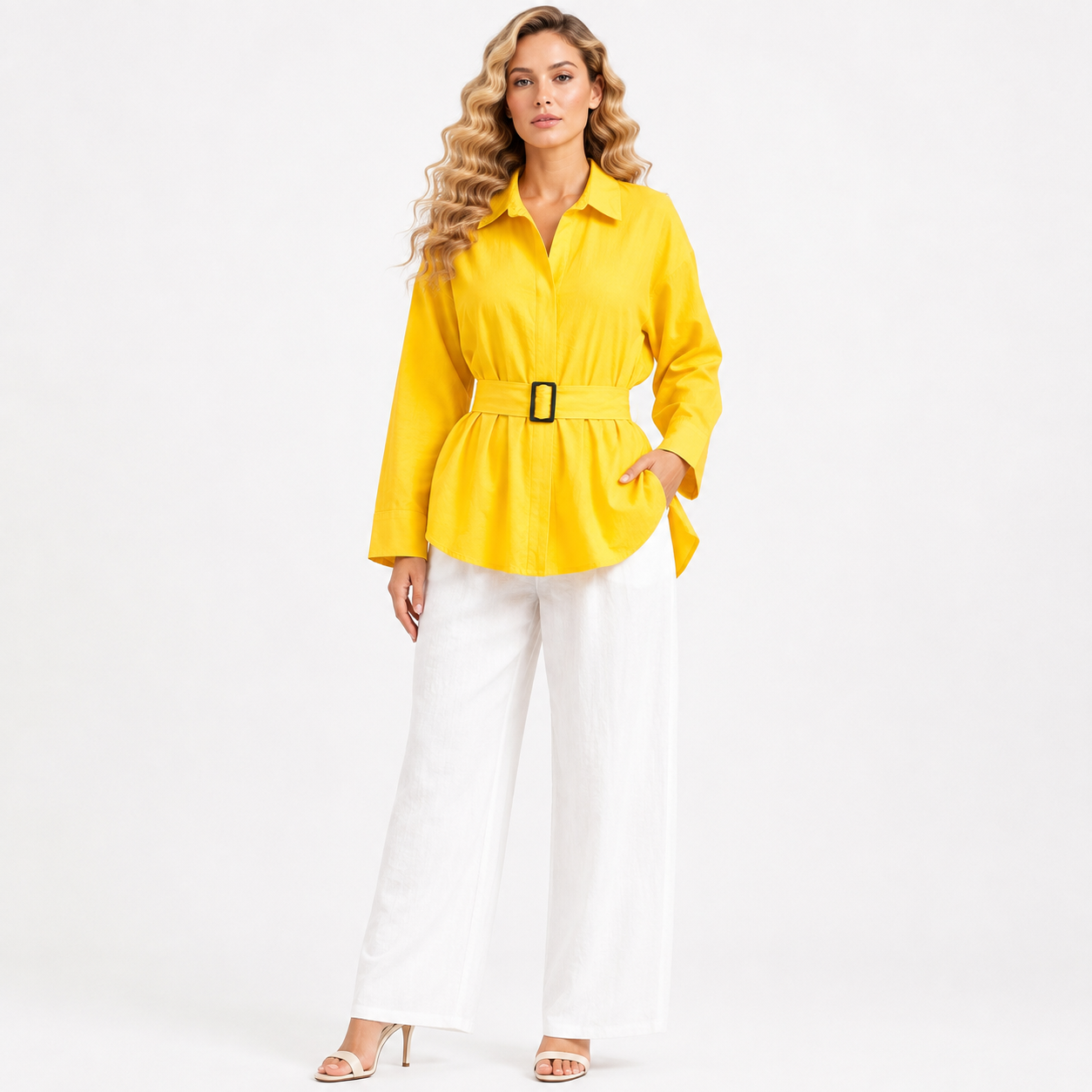 puplum style cotton cord set