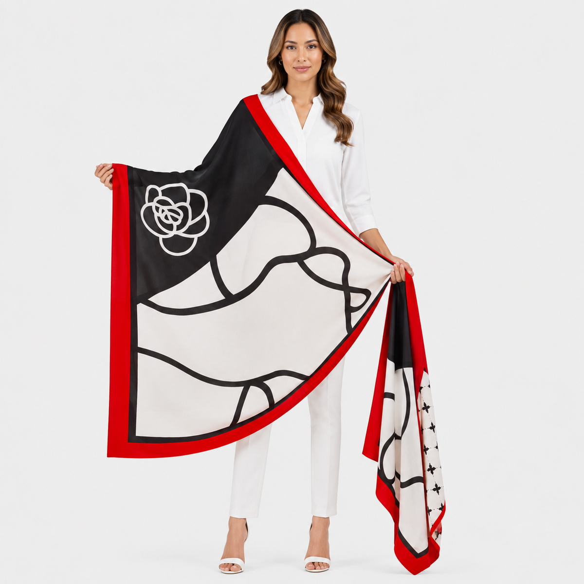 red/ white scarf