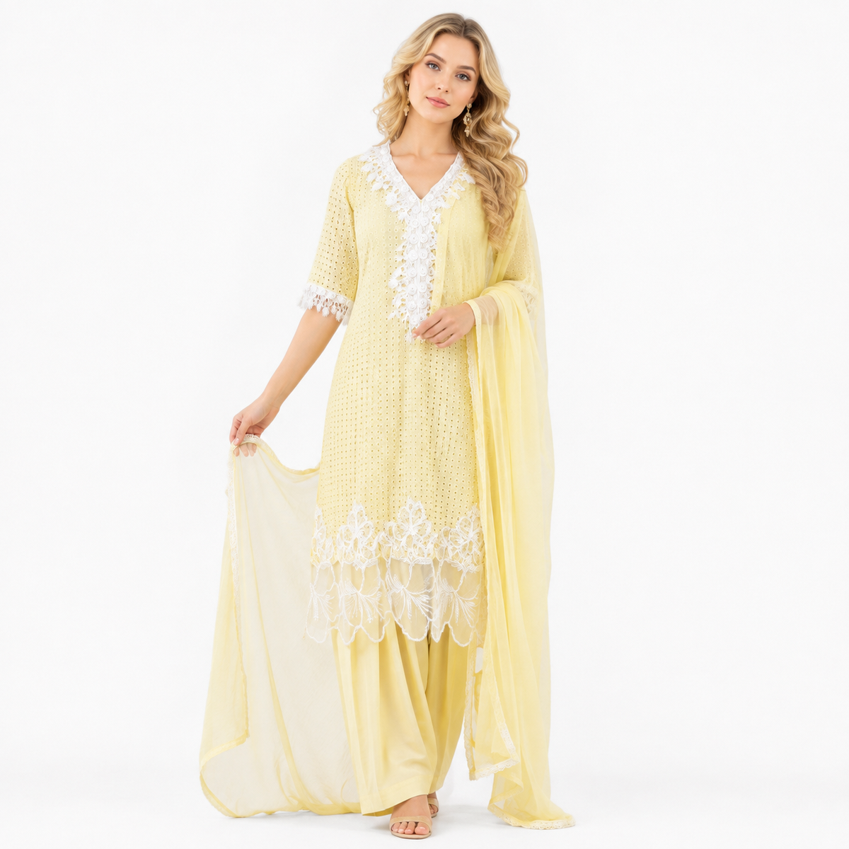 farshi salwar with beautiful cotton suit