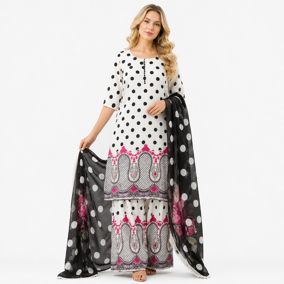 PRINTED FARSHI SALWAR SUIT