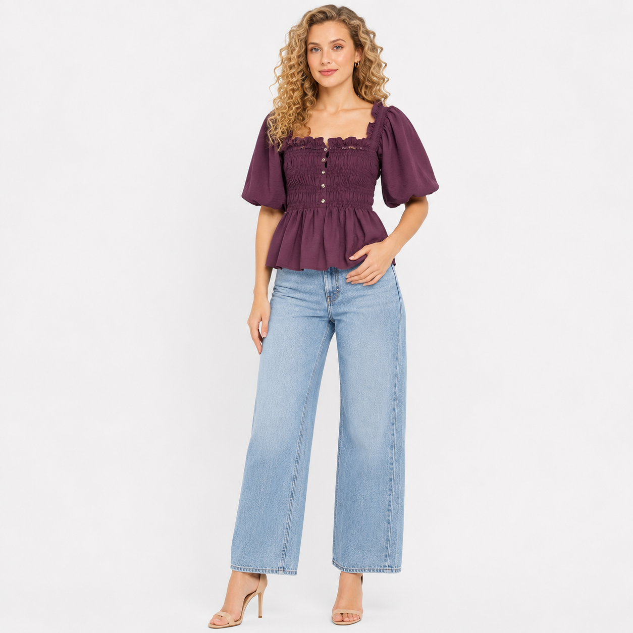 crop smock top