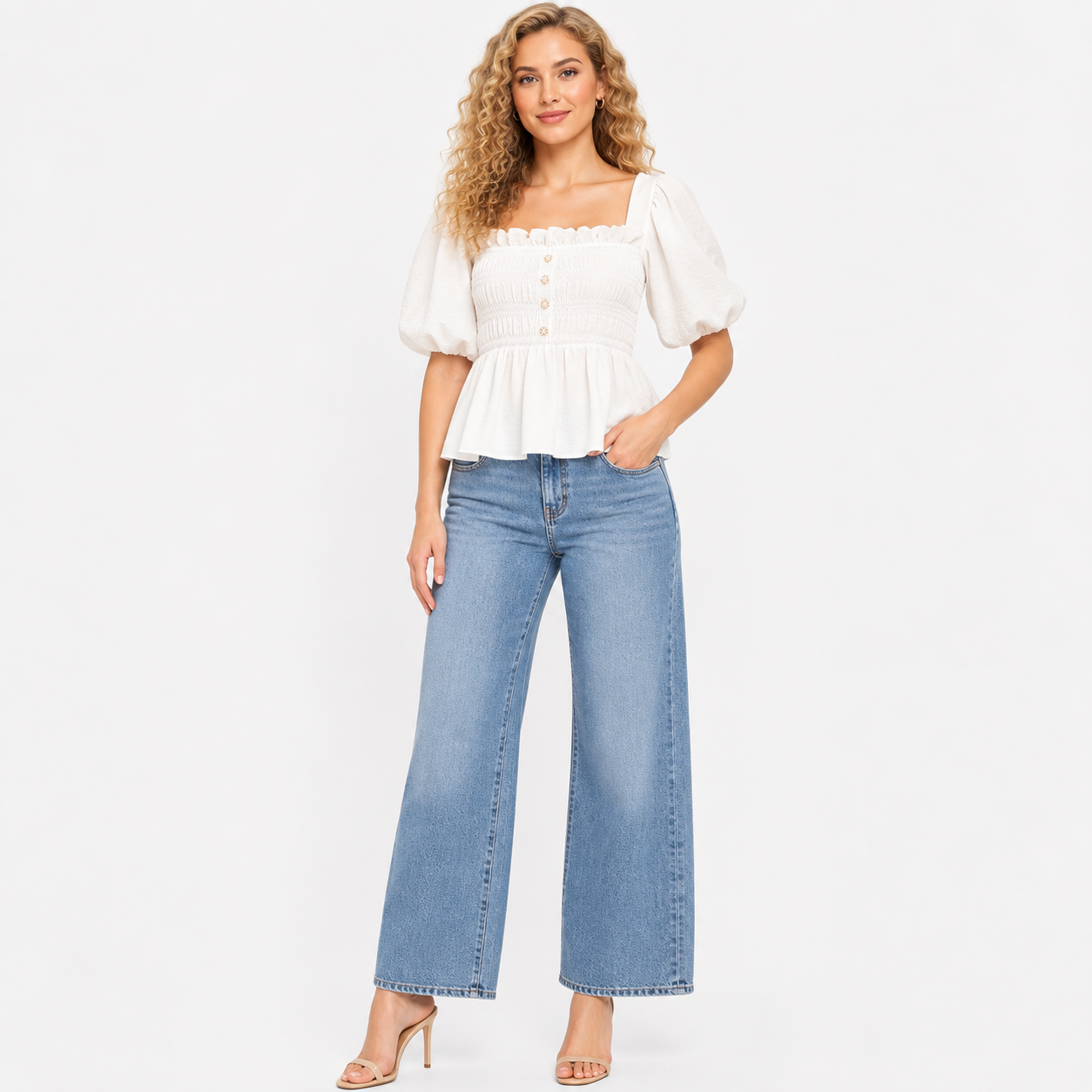 crop smock top