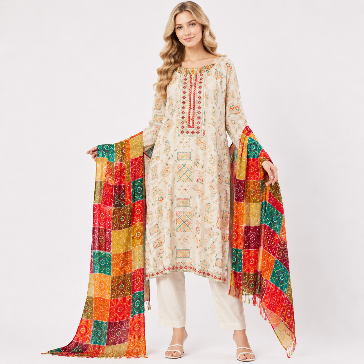 jairpuri duppta with printed suit