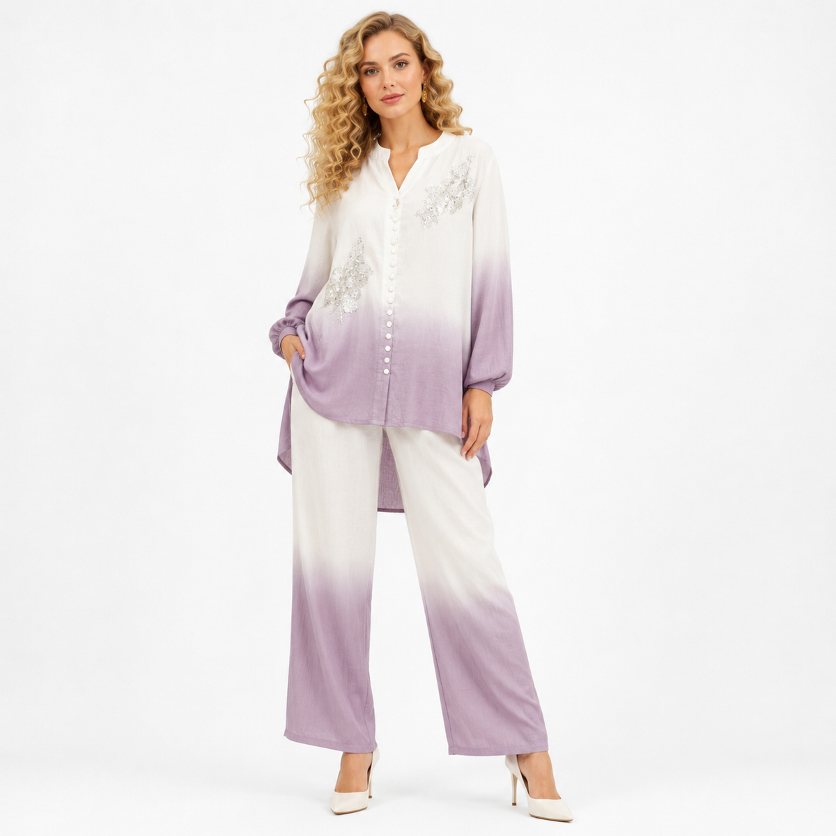 2 shade cut dana patch plus size cord set