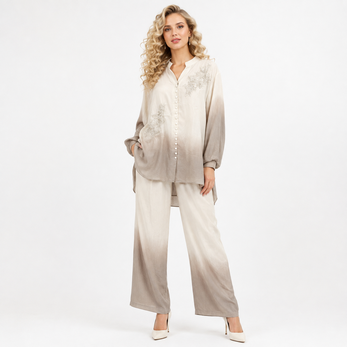 2 shade cut dana patch plus size cord set