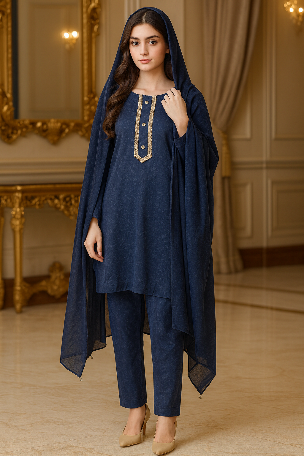 velvet suit with straight pent free size till to xxl