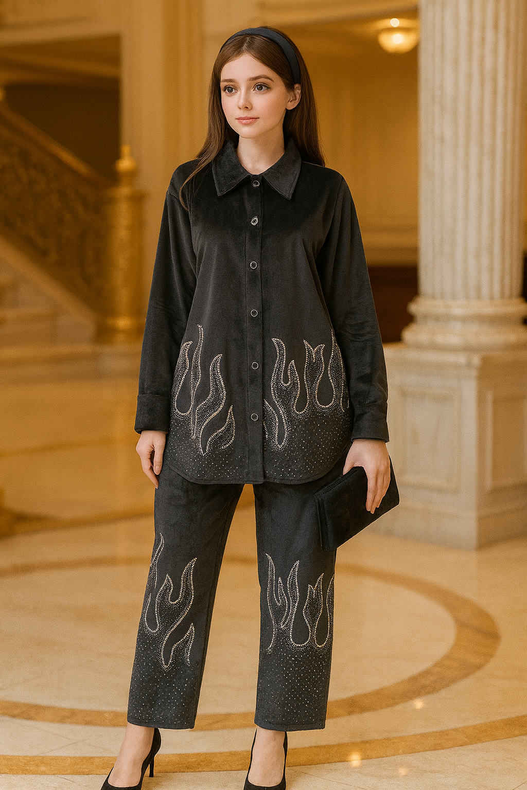 VELVET FIRE CORD SET GOOD  TILL TO 2XL