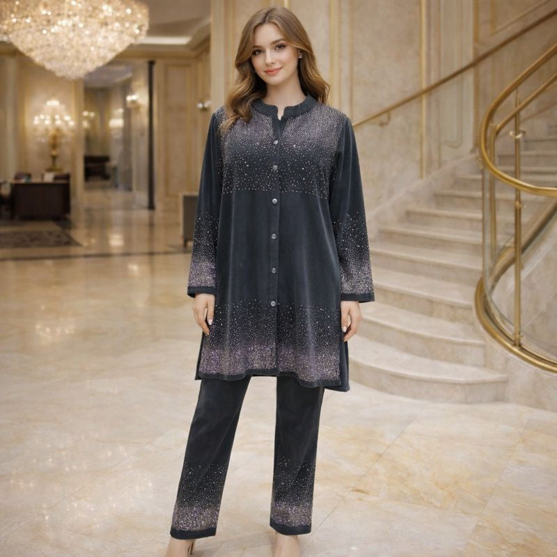 Swarovski velvet cord set free size 6xl