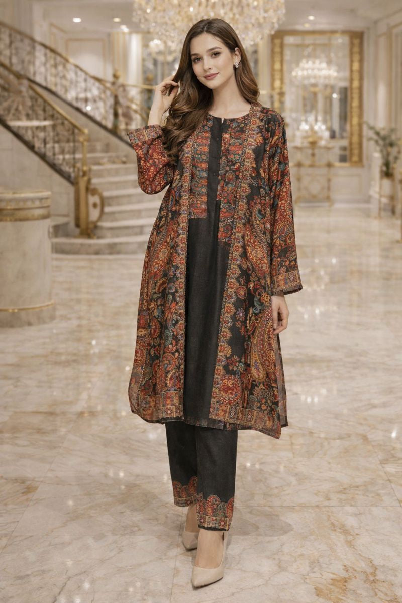 PASHMINA INDO WESTERN 3PC SET