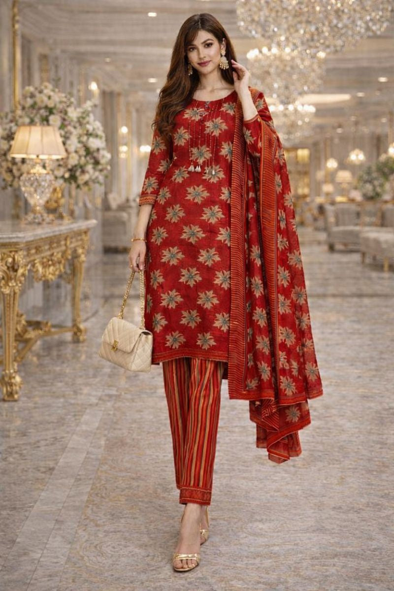 PASHMINA SUIT FREE SIZE TILL TO XL 2XL 3XL