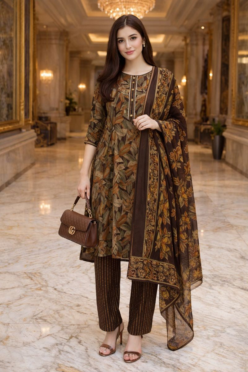 PACHMINA FLOWER DESIGN FREE SIZE TILL TO XL ,2XL