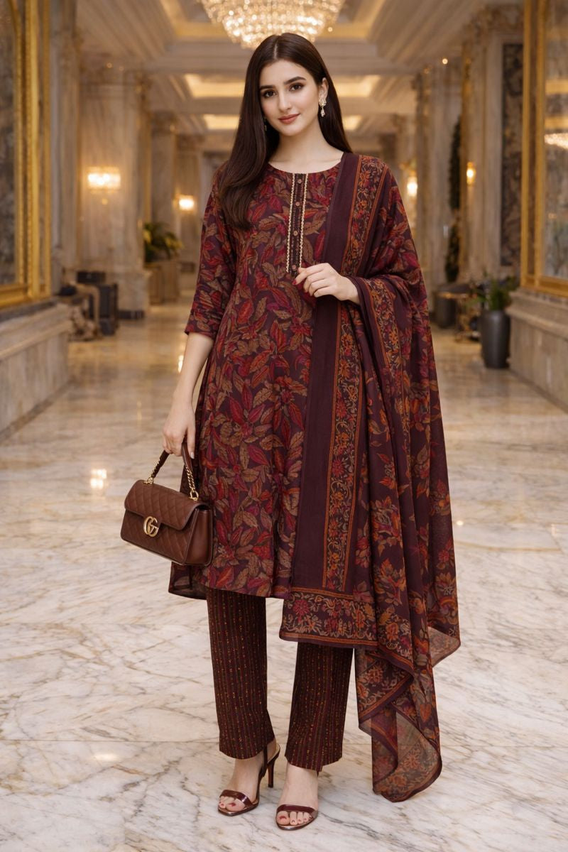 PACHMINA FLOWER DESIGN FREE SIZE TILL TO XL ,2XL