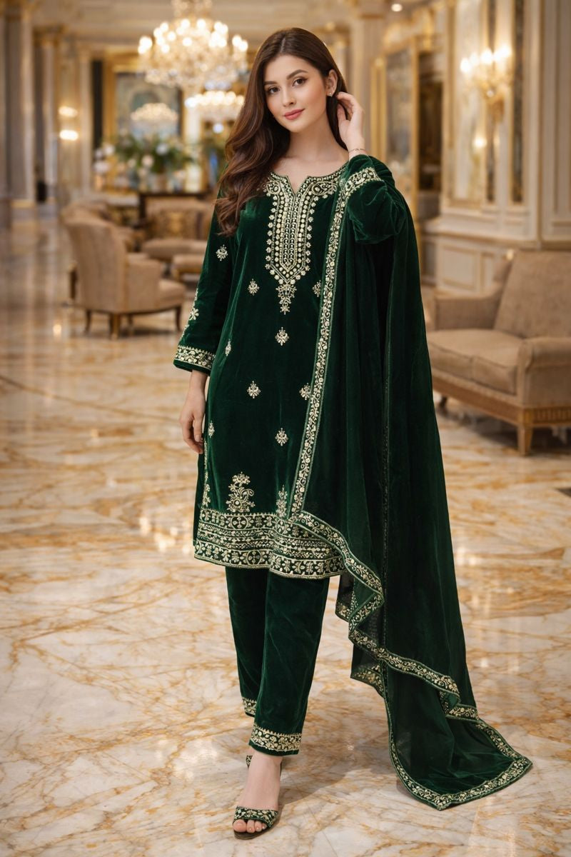 velvet suit free size till to 2xl