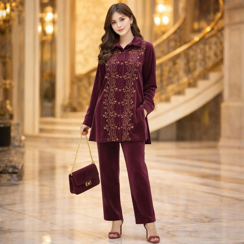 KASHMIRI THREAD WORK CORD SET FREE SIZE TILL TO 5XL