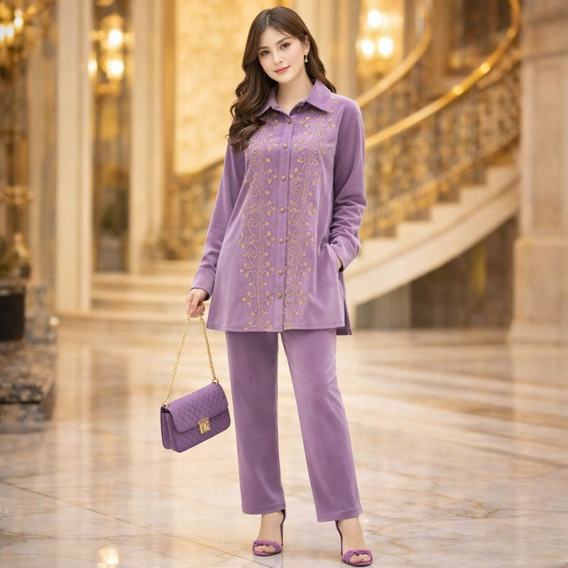 KASHMIRI THREAD WORK CORD SET FREE SIZE TILL TO 5XL