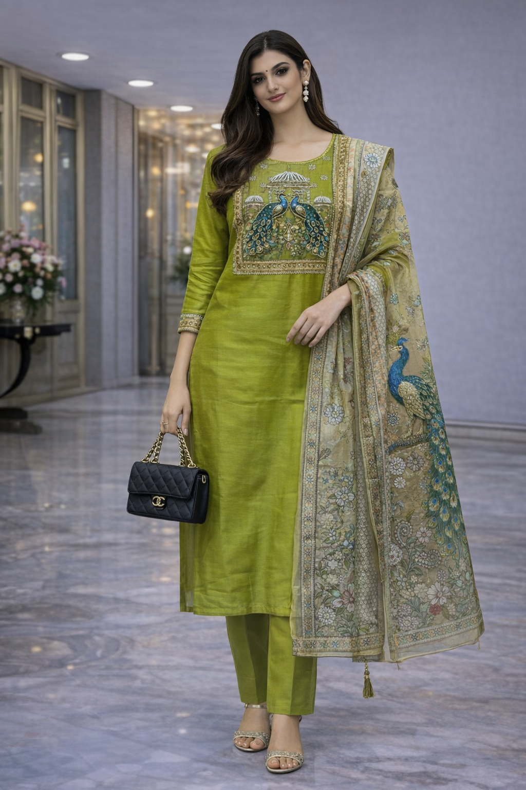 PEACOCK PRINTE SUIT GOOD TILL TO 2XL