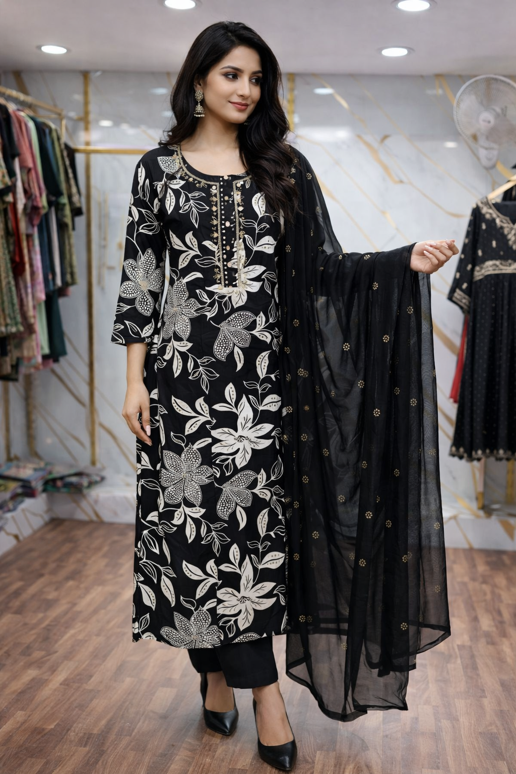 FLOWER PRINTE SUIT GOOD TILL TO 6XL