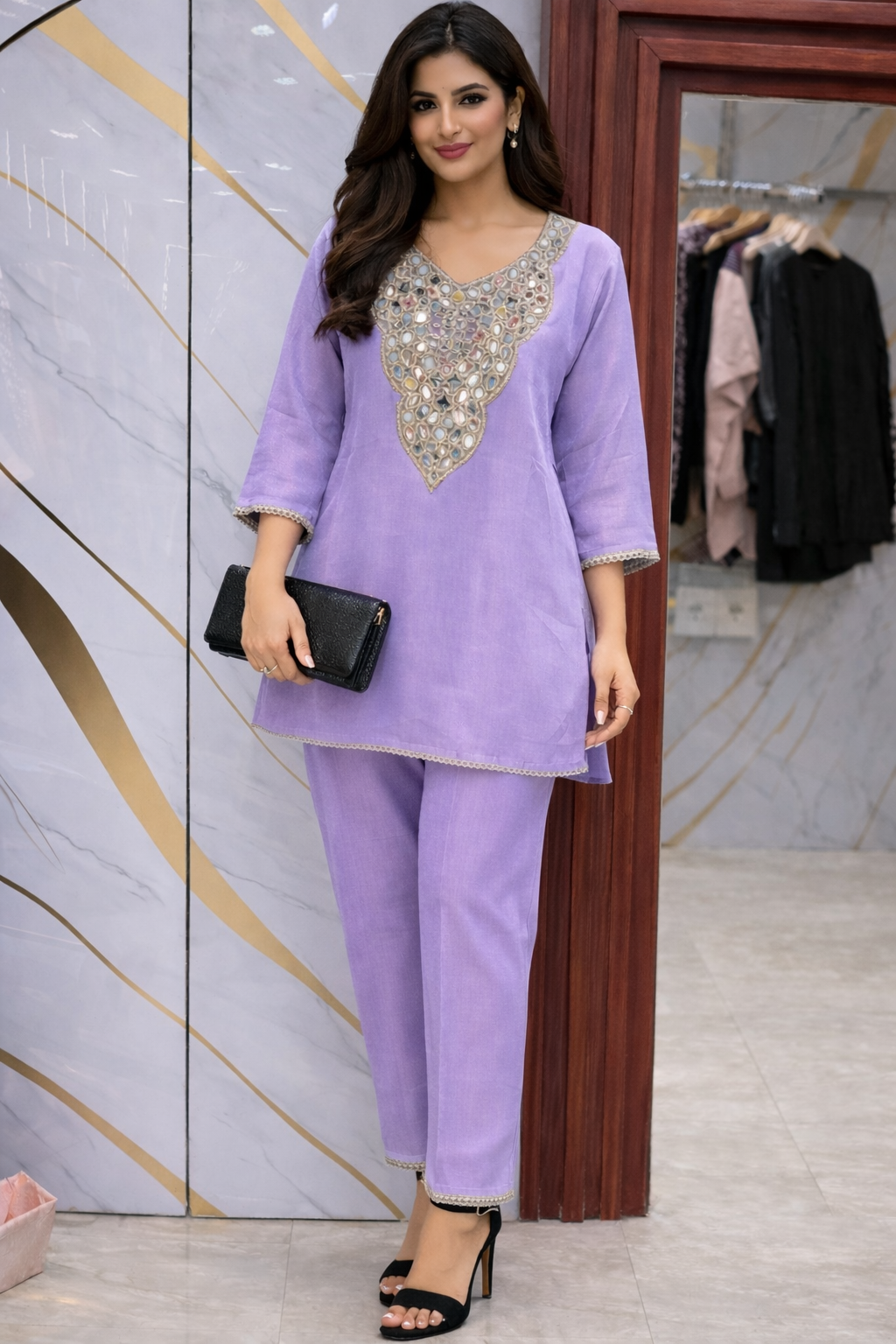MIRROR WORK PARTY WEAR CORDSET