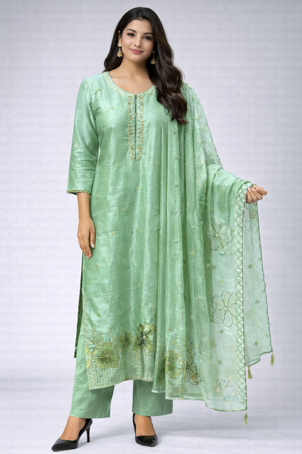 BEAUTIFUL ORGANZA FEBRIC SUIT GOOD TILL TO 5XL
