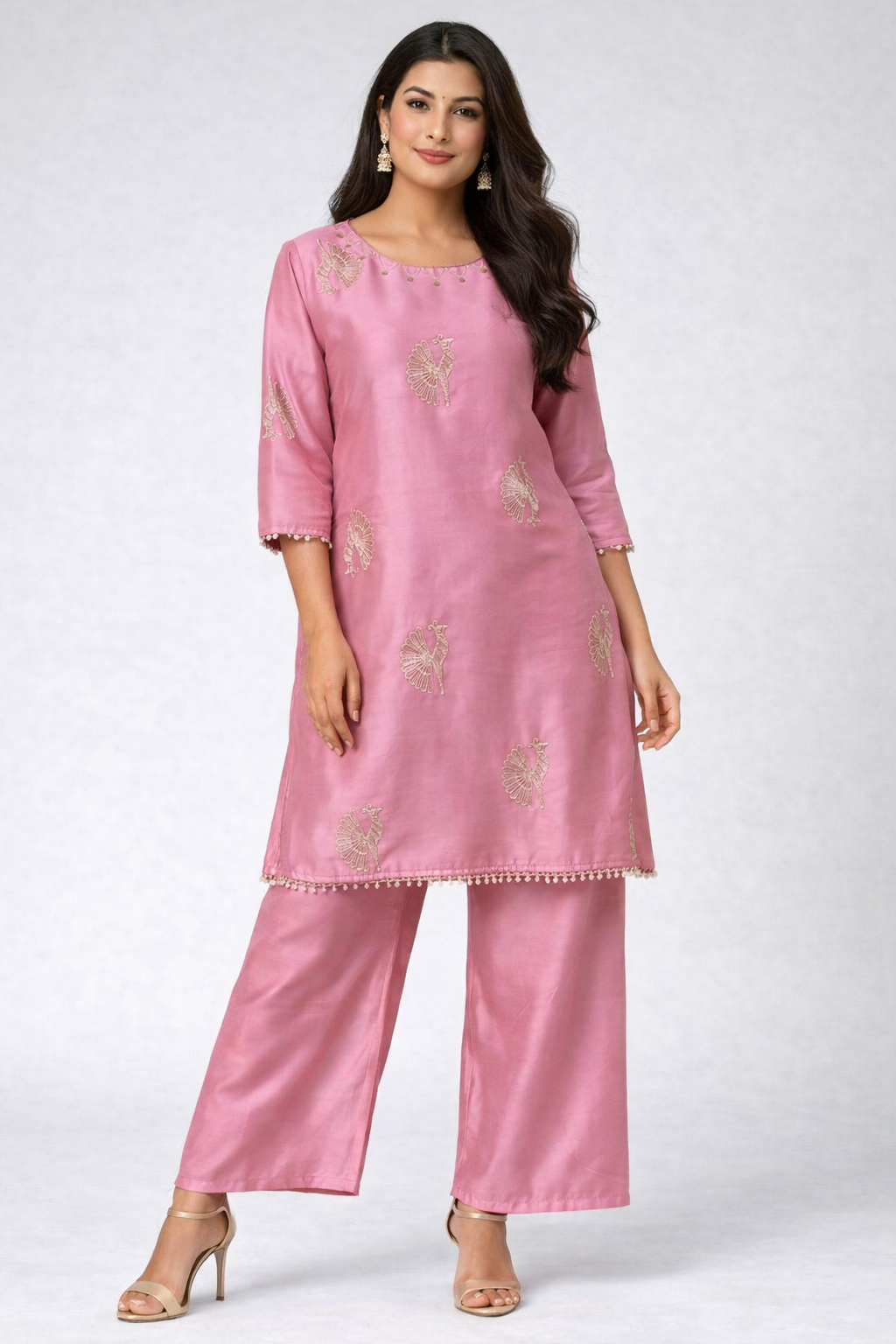 PARTY WEAR CORDSET WITH PLAZZO GOOD TILL TO 2XL