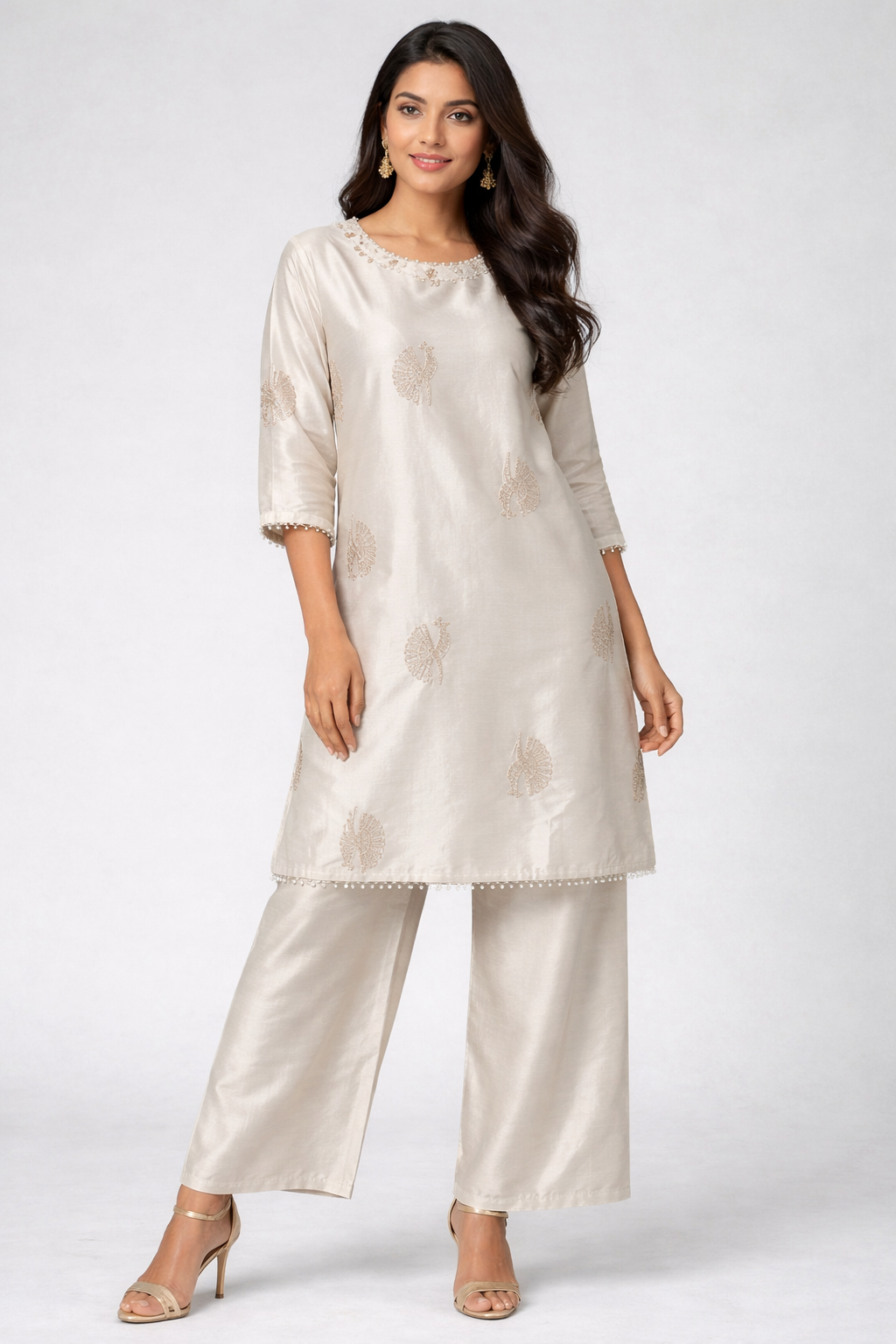 PARTY WEAR CORDSET WITH PLAZZO GOOD TILL TO 2XL