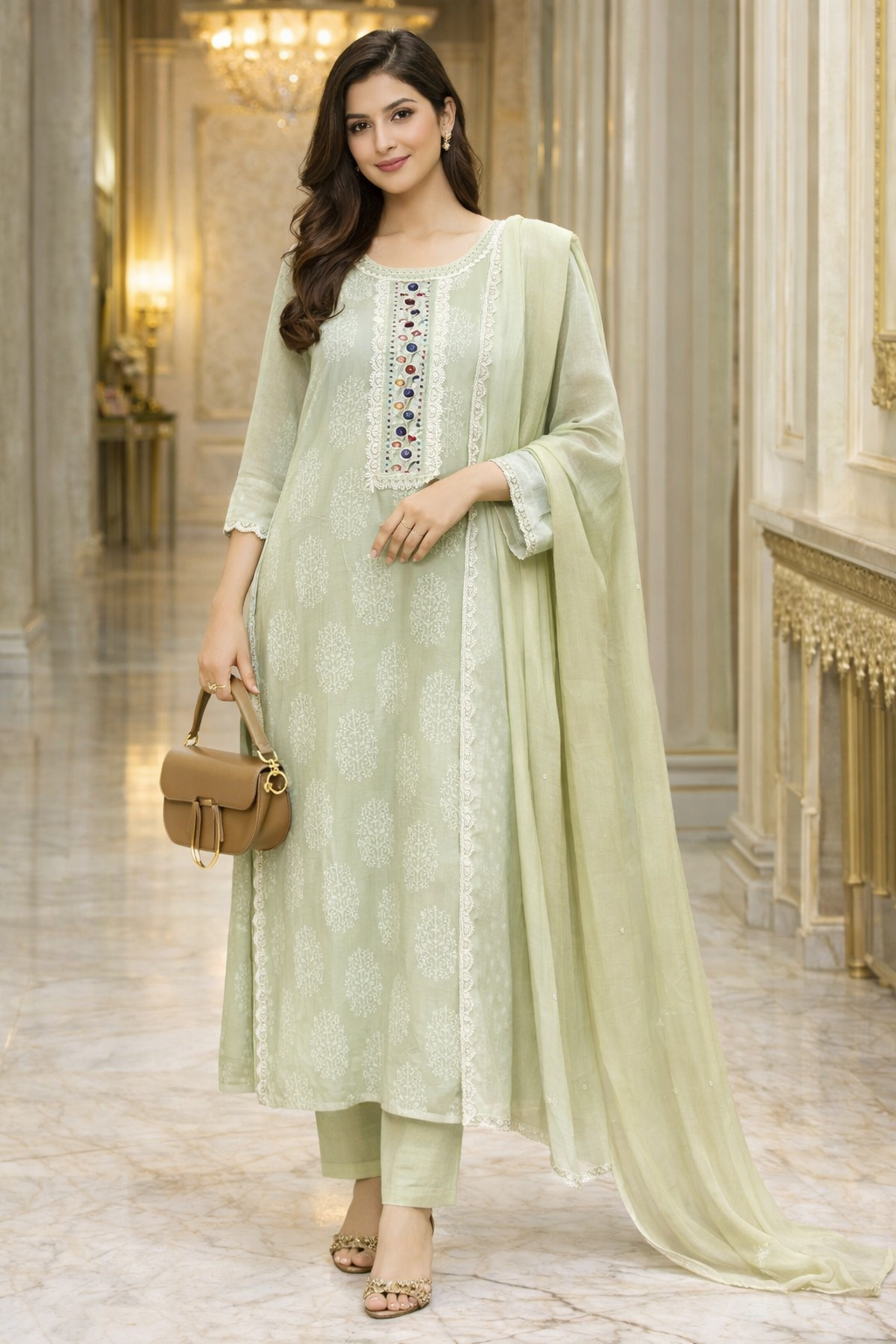 MIRROR WORK COTTON SUITS