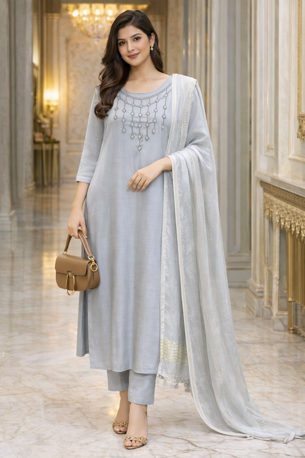 COTTON SUITS  PLAIN DUPPATA