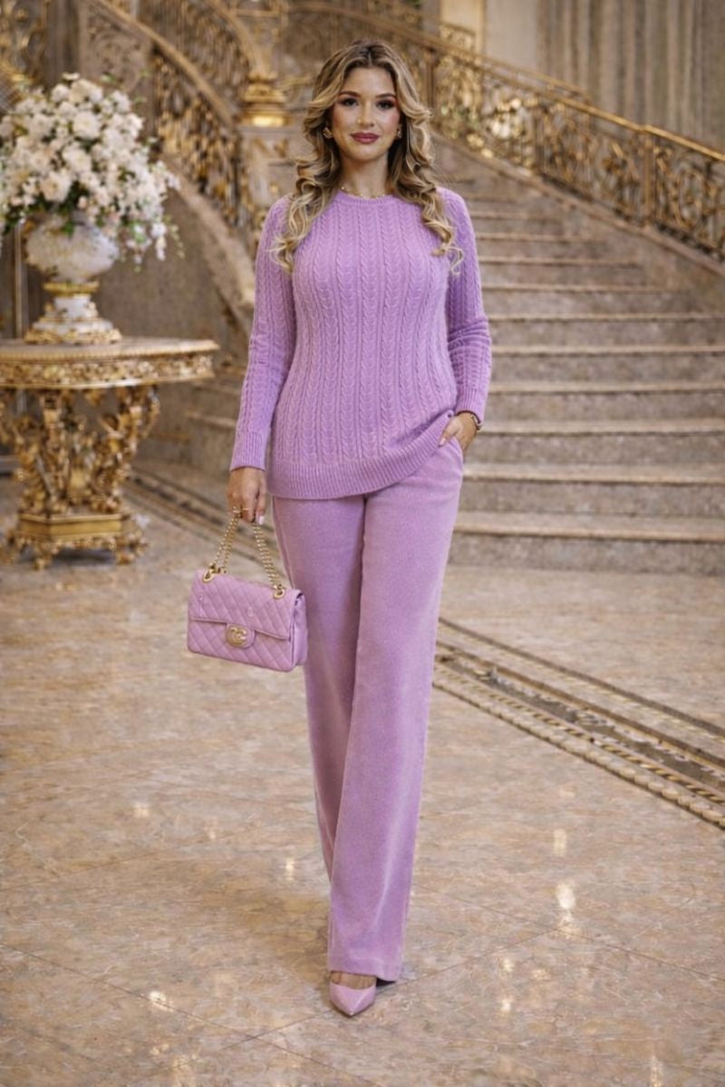 2PC WOLLEN NITTED CORD SET GOOD TILL M TO XL