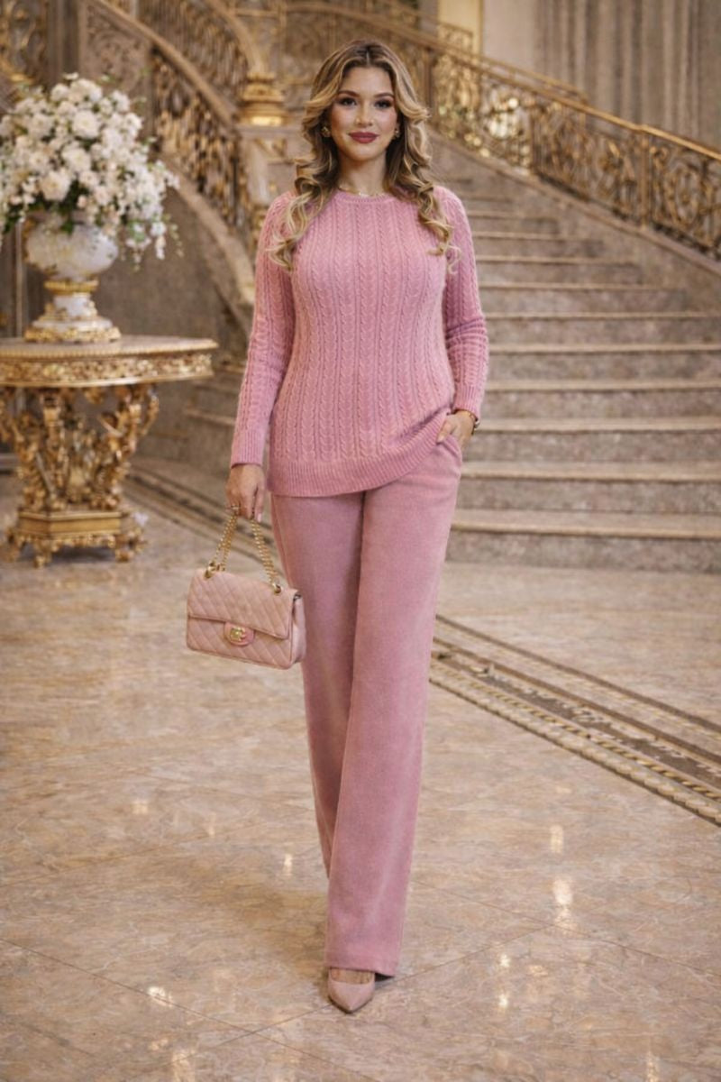 2PC WOLLEN NITTED CORD SET GOOD TILL M TO XL