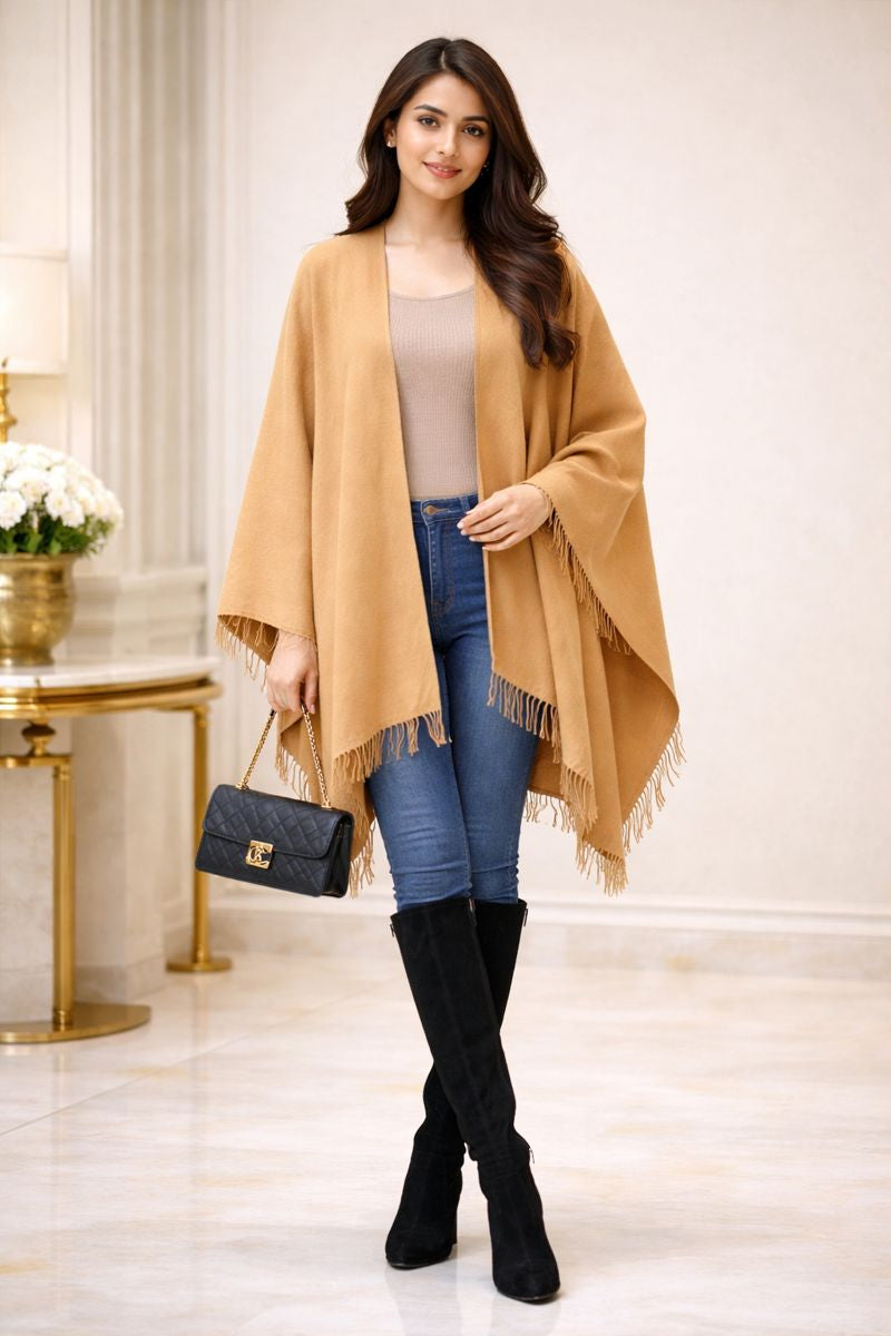 winter poncho shawl  free size article