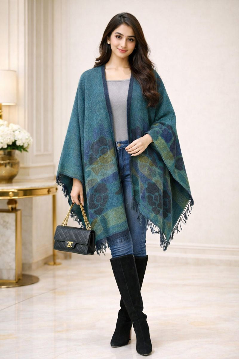 winter poncho shawl  free size article