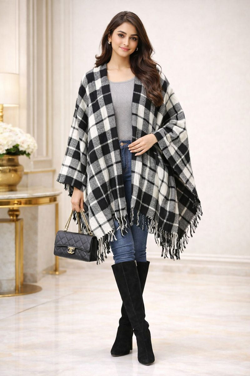 winter poncho shawl  free size article