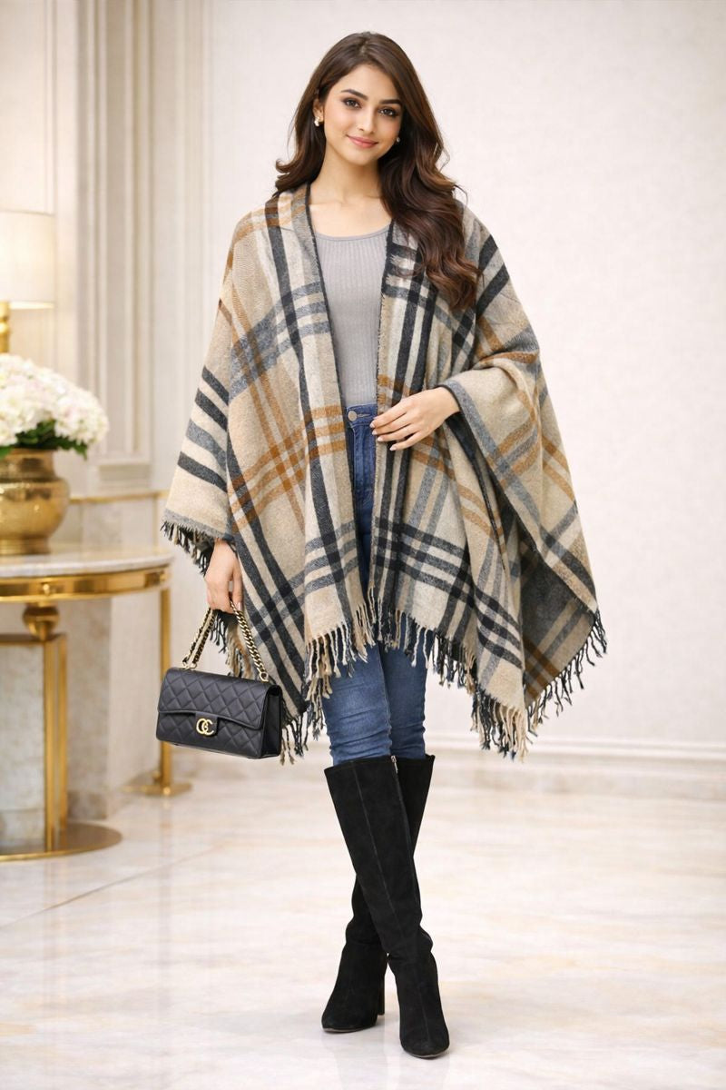 winter poncho shawl  free size article