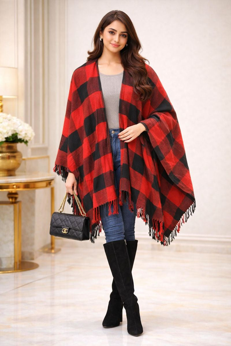 winter poncho free size