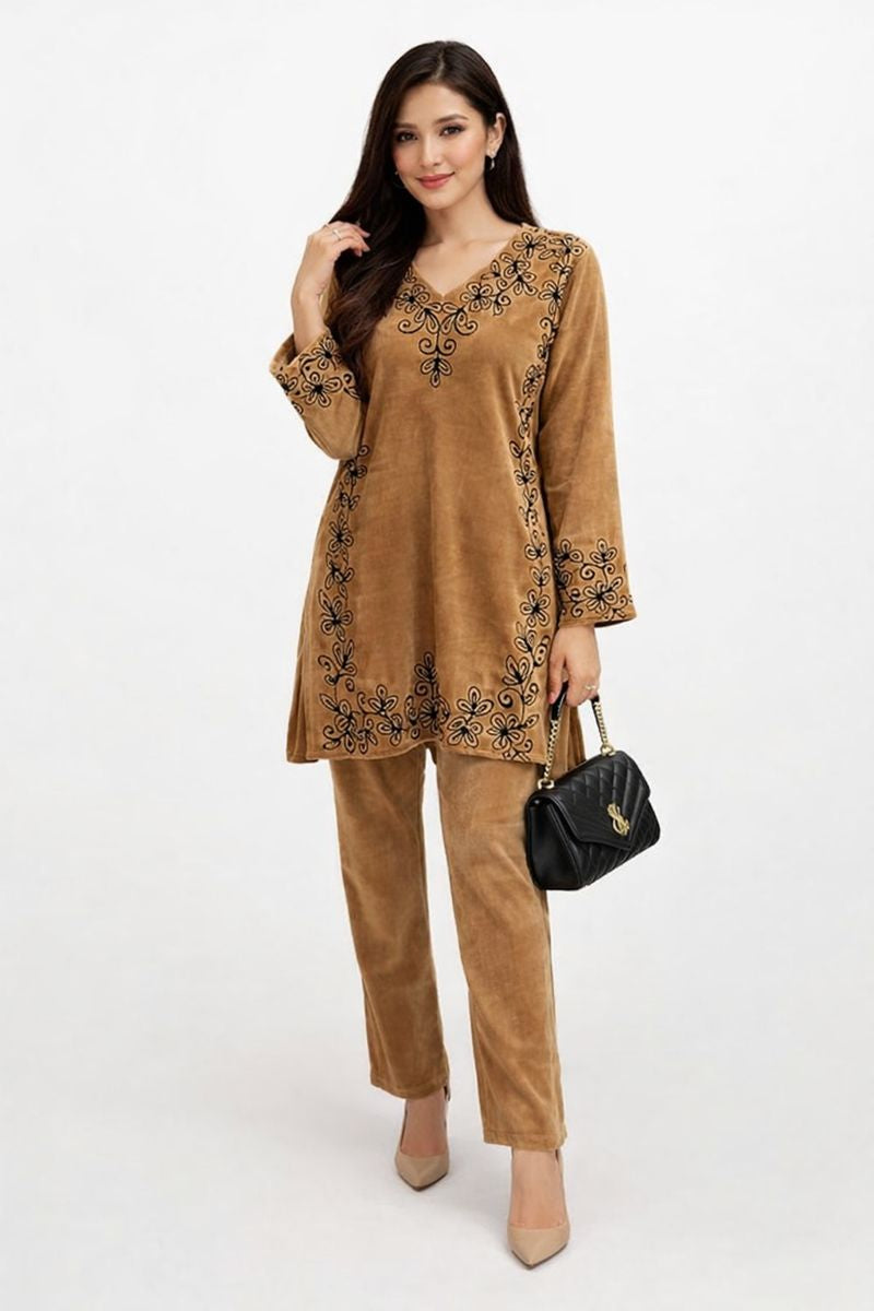 THREAD WORK VELVET CORD SET GOOD TILL TO XL TO 5XL