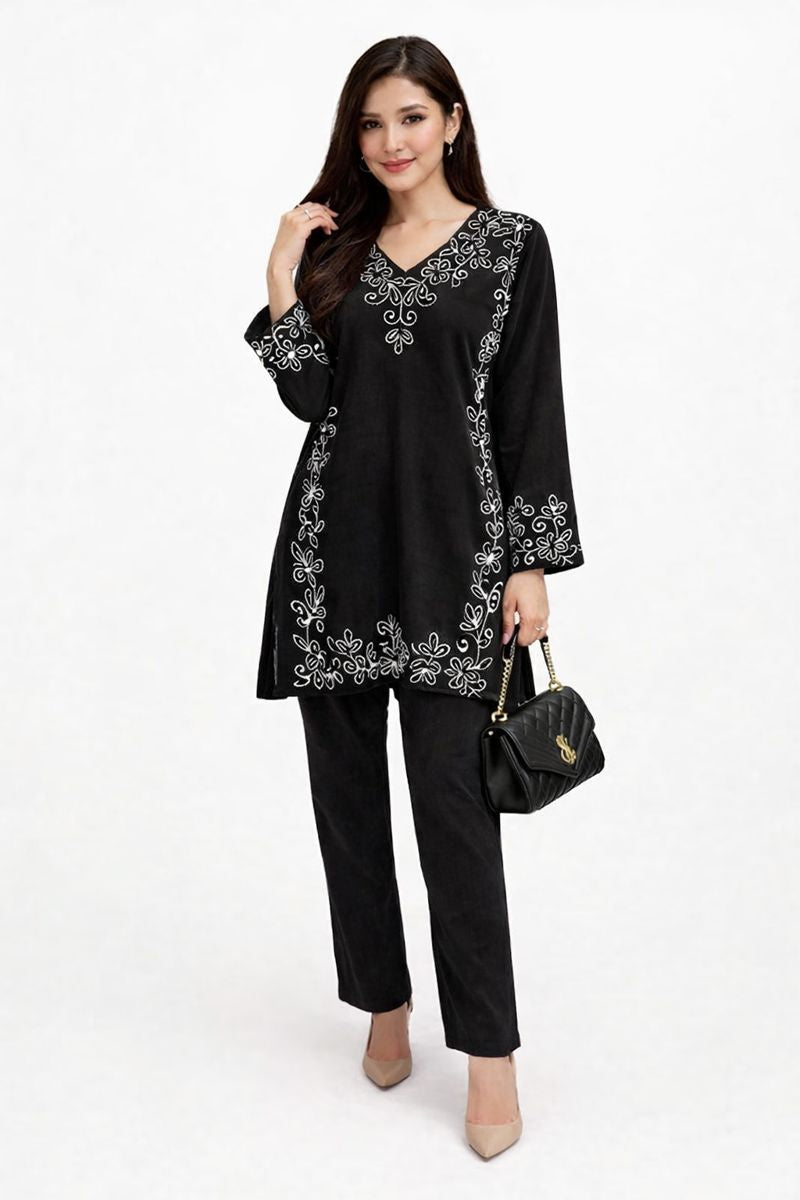 THREAD WORK VELVET CORD SET GOOD TILL TO XL TO 5XL