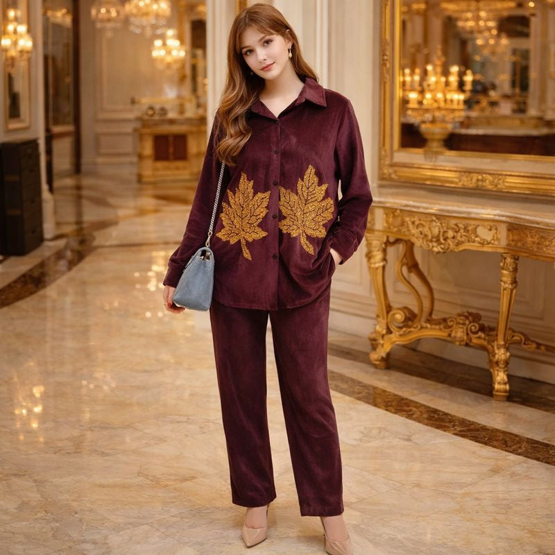 RHINSTONES LEAVES CORDSET