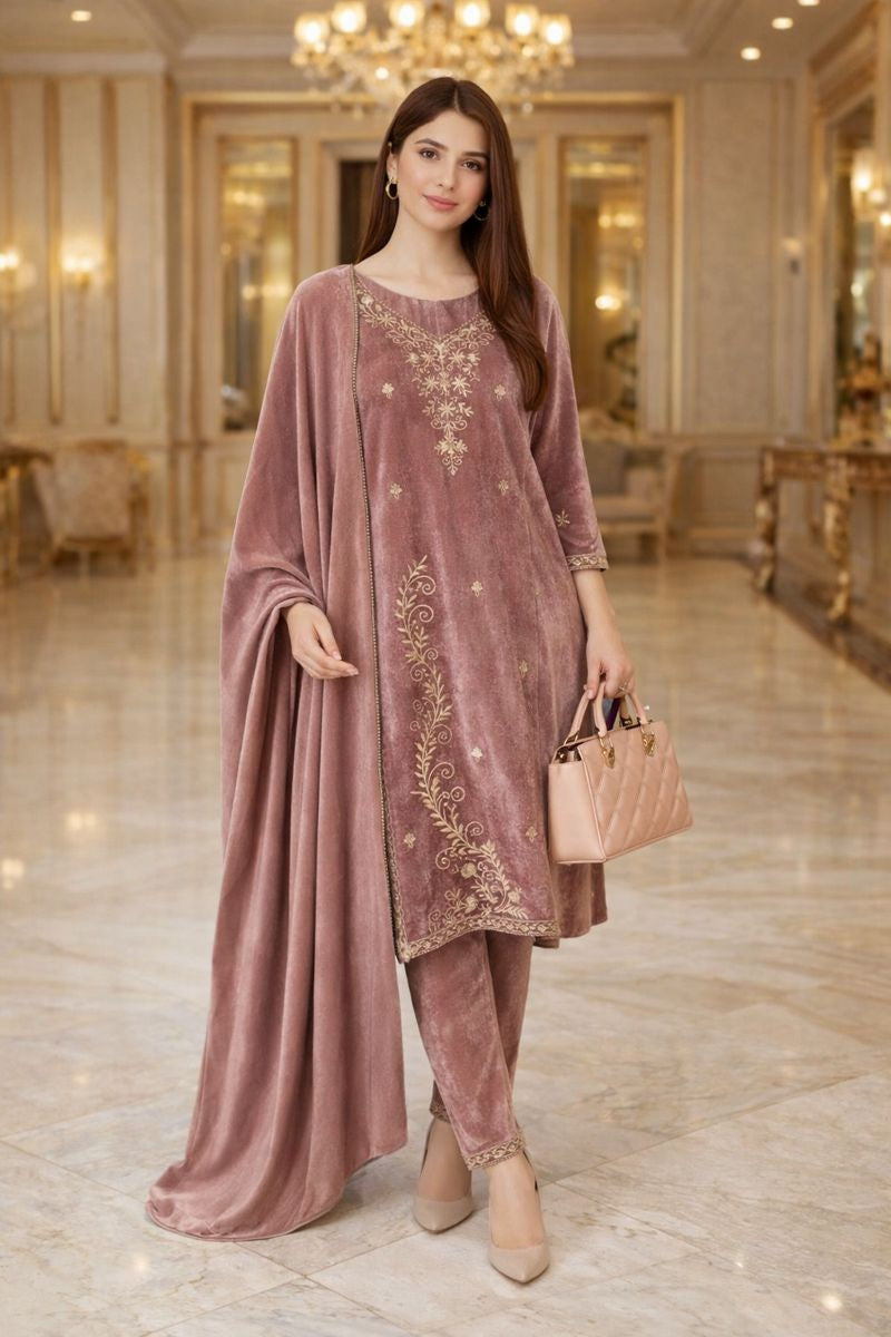 velvet suit free size till to 2xl